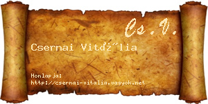 Csernai Vitália névjegykártya